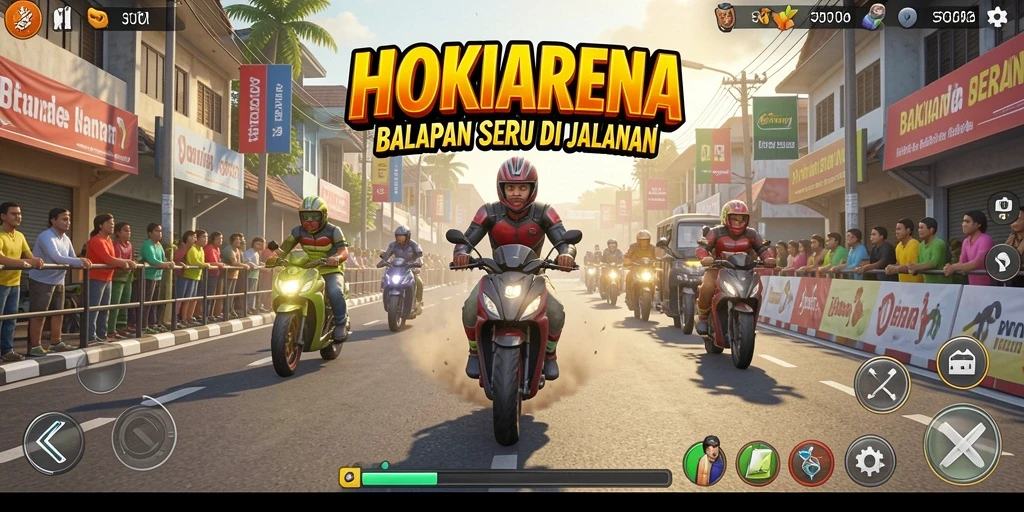 Tampilan gameplay HOKIARENA yang mendebarkan dan menantang.