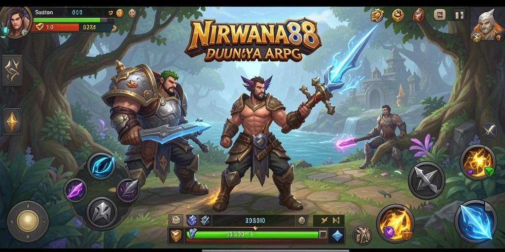 Screenshot gameplay ARPG menampilkan aksi seru dan karakter beragam.