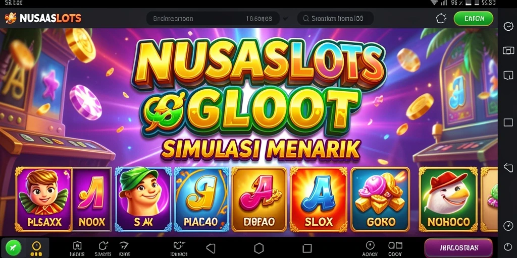 Screenshot NUSASLOTS menunjukkan gameplay slot yang menarik dan berwarna.